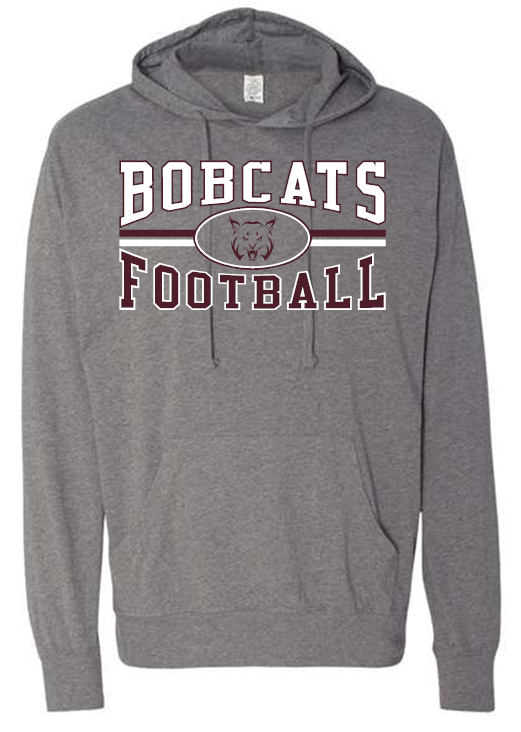 BEAVER FOOTBALL PIGMENT-DYED GRAY HOODIE