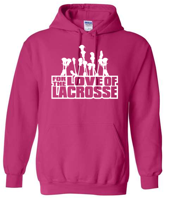 FOR THE LOVE OF LAX PINK COTTON HOODIE