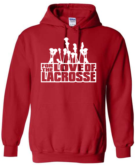 FOR THE LOVE OF LAX RED COTTON HOODIE