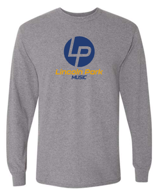 LINCOLN PARK MUSIC GRAY LONG SLEEVE TSHIRT