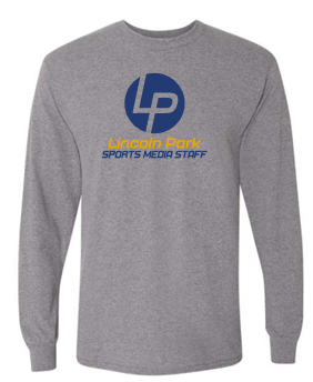 LINCOLN PARK SPORTS MEDIA STAFF GRAY LONG SLEEVE TSHIRT