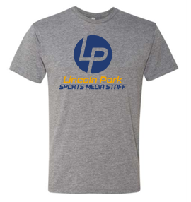 LINCOLN PARK SPORTS MEDIA STAFF GRAY SHORT SLEEVE TSHIRT