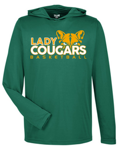 BLACKHAWK LADY COUGARS LONG SLEEVE HOODED TSHIRT