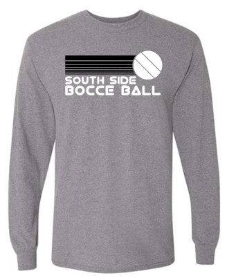 SOUTH SIDE BOCCE GRAY LONG SLEEVE TSHIRT