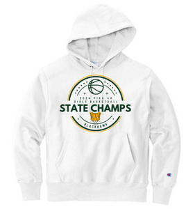 BLACKHAWK STATE CHAMPS WHITE CHAMPION REVERSE WEAVE HOODIE