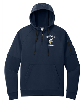 HOPEWELL FOOTBALL NIKE THERMA FIT NAVY QUARTER ZIP HOODIE ThreadZ Ink