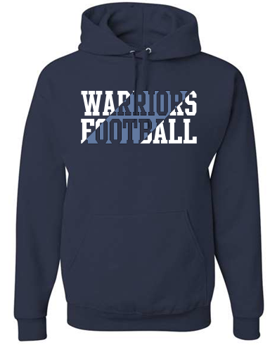 WARRIORS FOOTBALL MOISTURE WICKING HOODIE