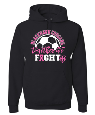 BLACKHAWK PINK OUT BLACK COTTON HOODIE