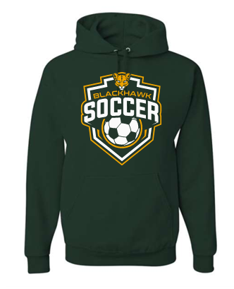 BLACKHAWK SOCCER GREEN COTTON HOODIE