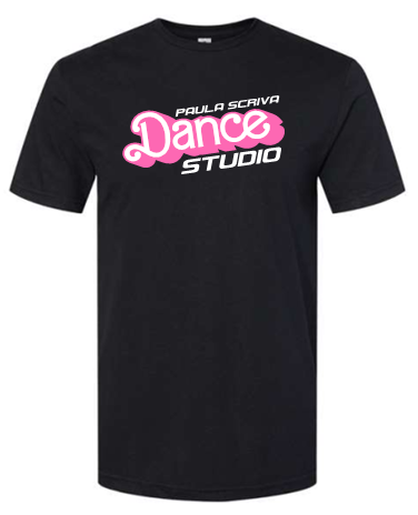 PSDS SCRIPT BLACK SHORT SLEEVE TSHIRT
