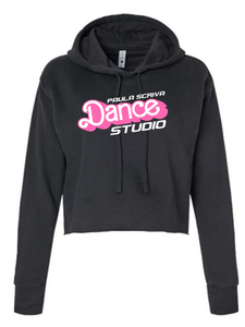 PSDS SCRIPT BLACK CROPPED SWEATSHIRT