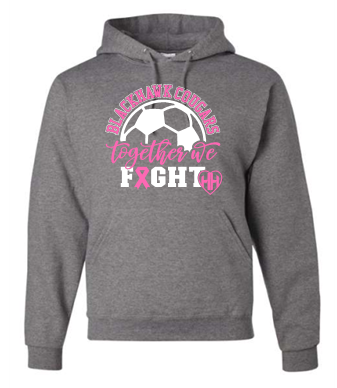 BLACKHAWK PINK OUT GRAY COTTON HOODIE