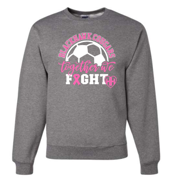 BLACKHAWK PINK OUT GRAY CREWNECK SWEATSHIRT