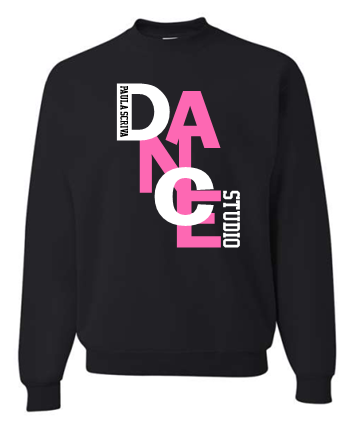 PSDS STACKED BLACK CREWNECK