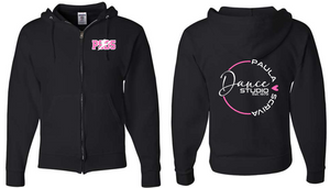 PSDS CIRCLE BLACK FULL-ZIP HOODIE