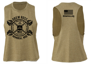 DREW ROSS MEMORIAL WOD WOMENS CROPPED TANK