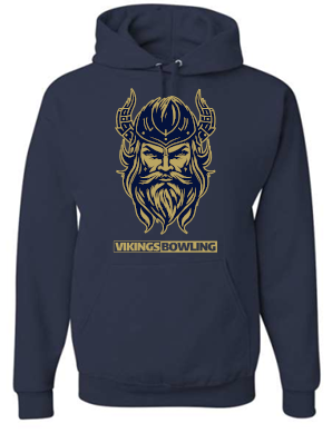 HOPEWELL VIKING BOWLING NAVY COTTON HOODIE