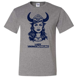 HOPEWELL LADY VIKINGS BOWLING GRAY TSHIRT