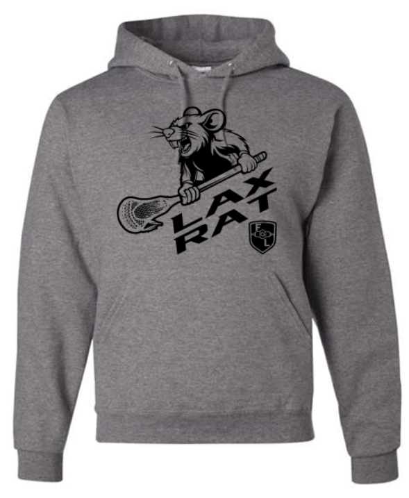 LAX RAT GRAY COTTON HOODIE