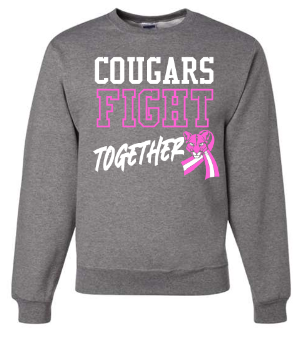BLACKHAWK PINK OUT GRAY CREWNECK SWEATSHIRT