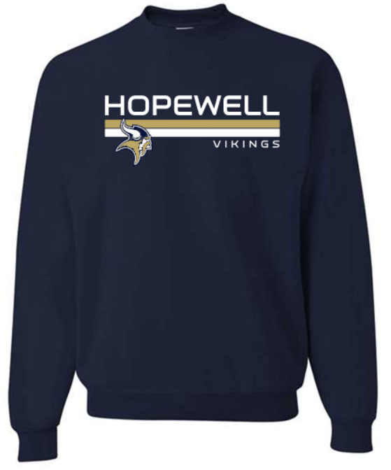 HOPEWELL VIKINGS NAVY CREWNECK SWEATSHIRT