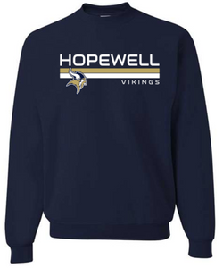 HOPEWELL VIKINGS NAVY CREWNECK SWEATSHIRT