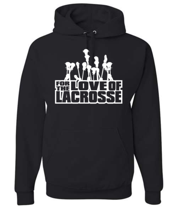 FOR THE LOVE OF LAX BLACK COTTON HOODIE