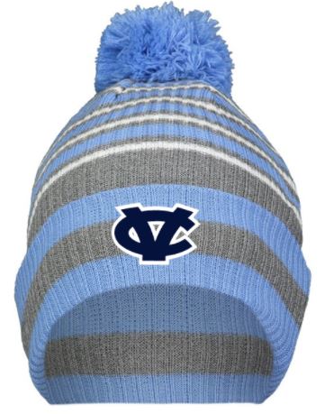 CV BAND STRIPED POM BEANIE