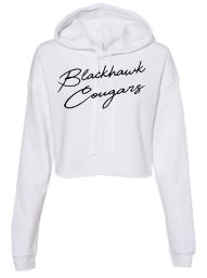 BLACKHAWK CROPPED WHITE HOODIE