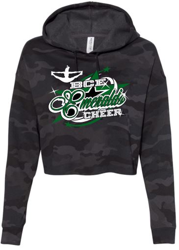 BCE CAMO CROPPED HOODIE