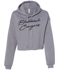 BLACKHAWK CROPPED GRAY HOODIE