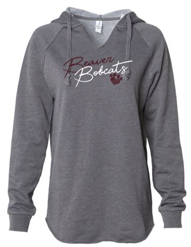 BEAVER FOOTBALL SCRIPT LADIES HOODIE
