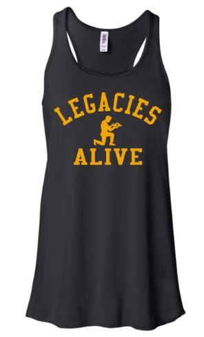 LEGACIES ALIVE VINTAGE BLACK FLOWY TANK TOP
