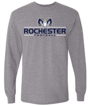 ROCHESTER RAMS FOOTBALL GRAY LONG SLEEVE TSHIRT