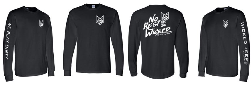WICKED JEEP NO REST LONG SLEEVE TSHIRT