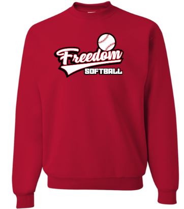 FREEDOM SOFTBALL RED COTTON CREW NECK