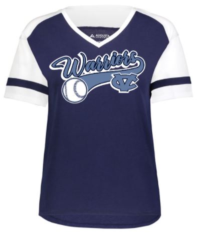 CV SCRIPT BASEBALL LADIES FANATIC SHORT SLEEVE TSHIRT