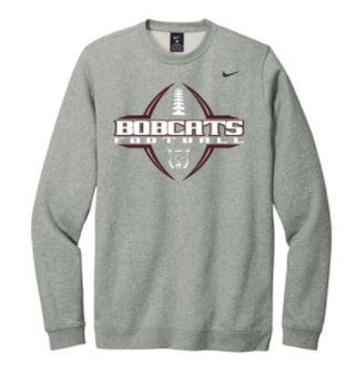 BEAVER FOOTBALL NIKE GRAY CREW NECK SWEATSHIRT