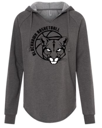 BLACKHAWK BASKETBALL GRAY LADIES HOODIE