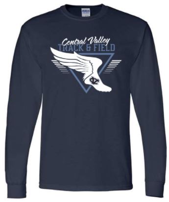 CV Track & Field Navy Long Sleeve T-shirt