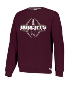 BEAVER FOOTBALL RUSSELL MAROON CREW NECK SWEATSHIRT
