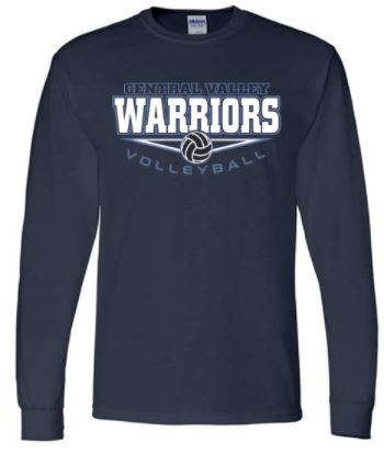 CV VOLLEYBALL LONG SLEEVE NAVY TSHIRT