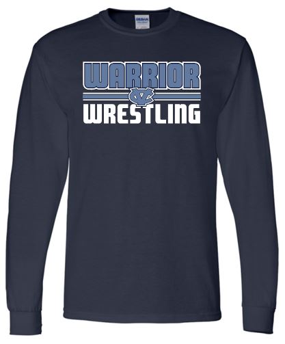 WARRIOR WRESTLING LONG SLEEVE GILDAN TSHIRT