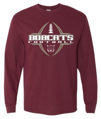 BEAVER FOOTBALL MAROON LONG SLEEVE TSHIRT