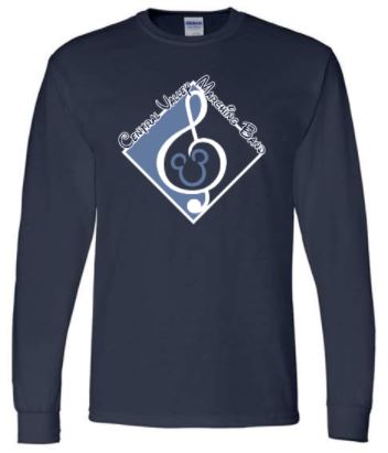 CV BAND MUSIC NOTE LONG SLEEVE NAVY TSHIRT