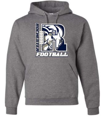 ROCHESTER RAMS FOOTBALL GRAY COTTON HOODIE