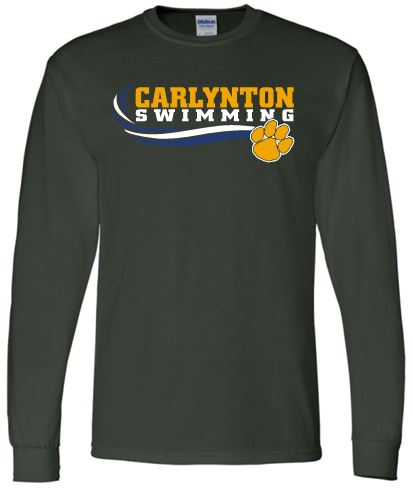 CARLYNTON SWIMMING PAW LONG SLEEVE GILDAN TSHIRT