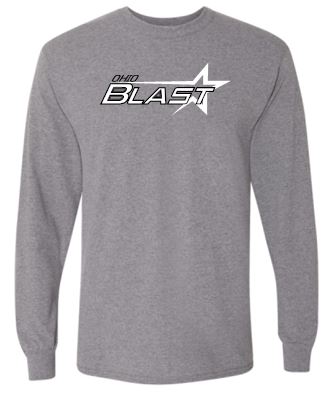 OHIO BLAST GRAY LONG SLEEVE TSHIRT