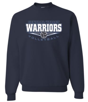 CV VOLLEYBALL NAVY CREW NECK SWEATSHIRT
