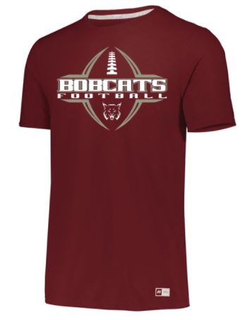 BEAVER FOOTBALL MAROON RUSSELL ATHLETIC SHORT SLEEVE TSHIRT